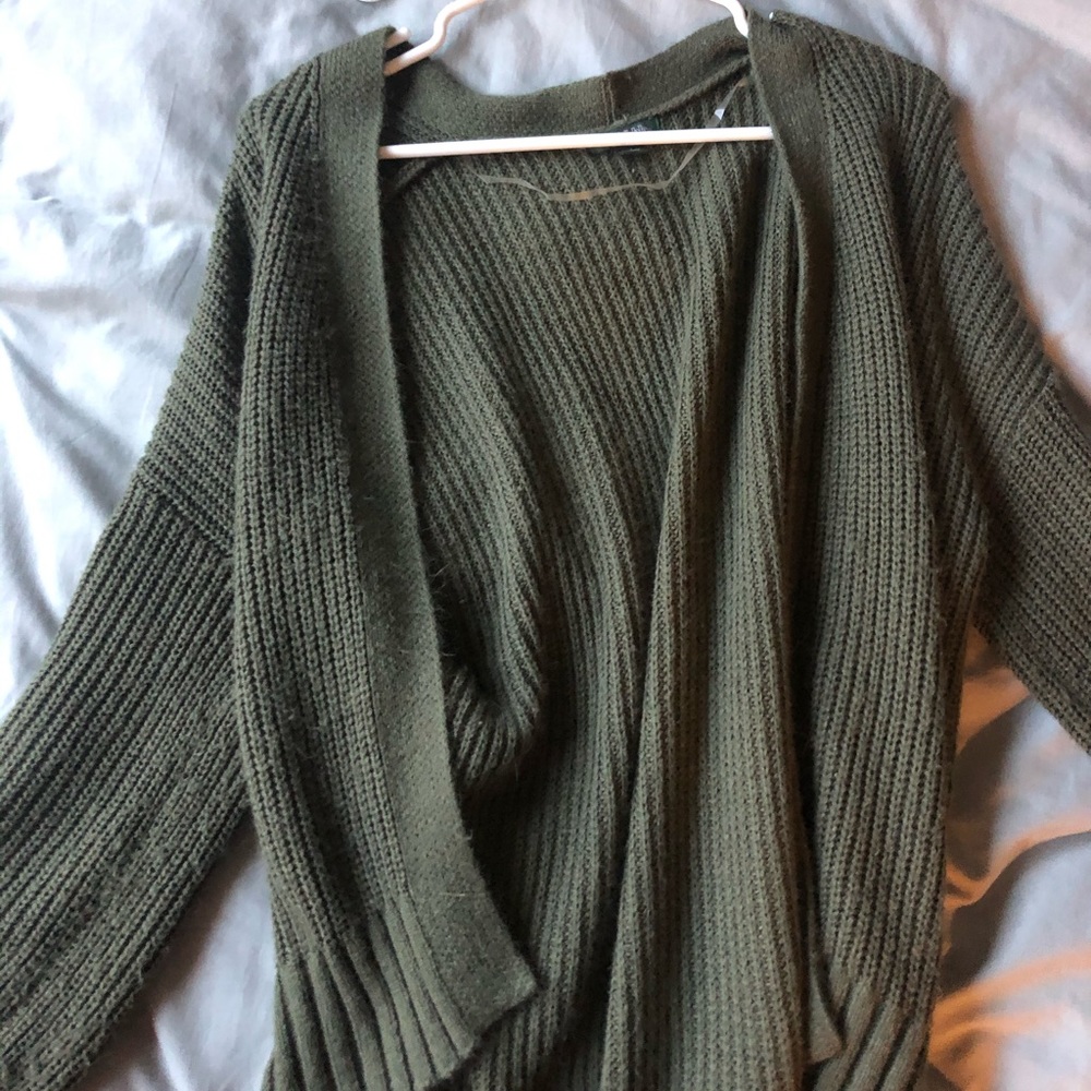 Green cardigan
